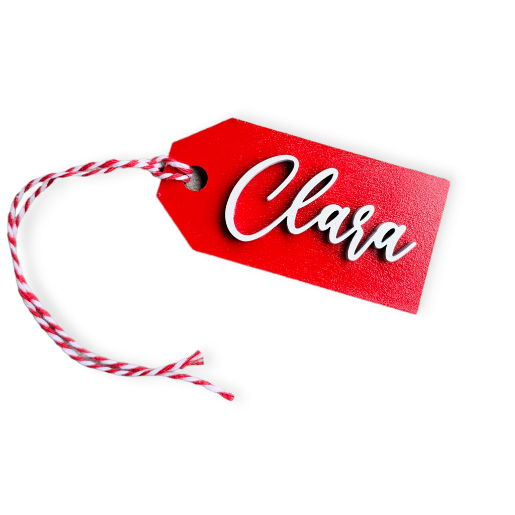 Personalized Stocking Name Tags. Pet Tags. Laser 3D Tags