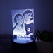 Personalized Photo 3D LED Night Lamp + Remote Control + Engraved image Acrylic - Semper-KIK