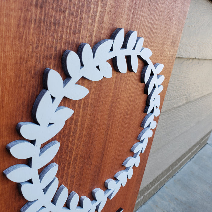 Welcome Sign for Front Porch with 3D Laser Cut Letters - 5ft Reversible - Semper-KIK