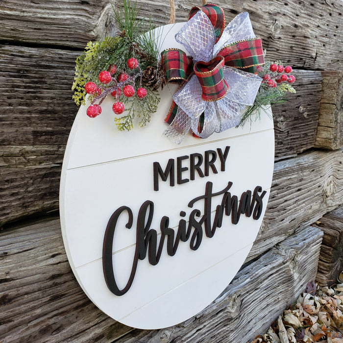 Merry Christmas Wooden  Door Hanger - Semper-KIK