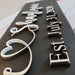 Couple name wood sign with Date / personalized 3D wood sign - Semper-KIK