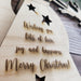 Rocking santa claus and deers christmas decoration with custom saying - Semper-KIK