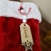 Custom Laser Cut Wood Stocking Tags - Snowflake design + Snowman beads - Semper-KIK