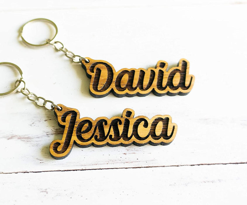Laser Engraved Hand Made Custom key-chain Personalized With your Name —  Semper-KIK
