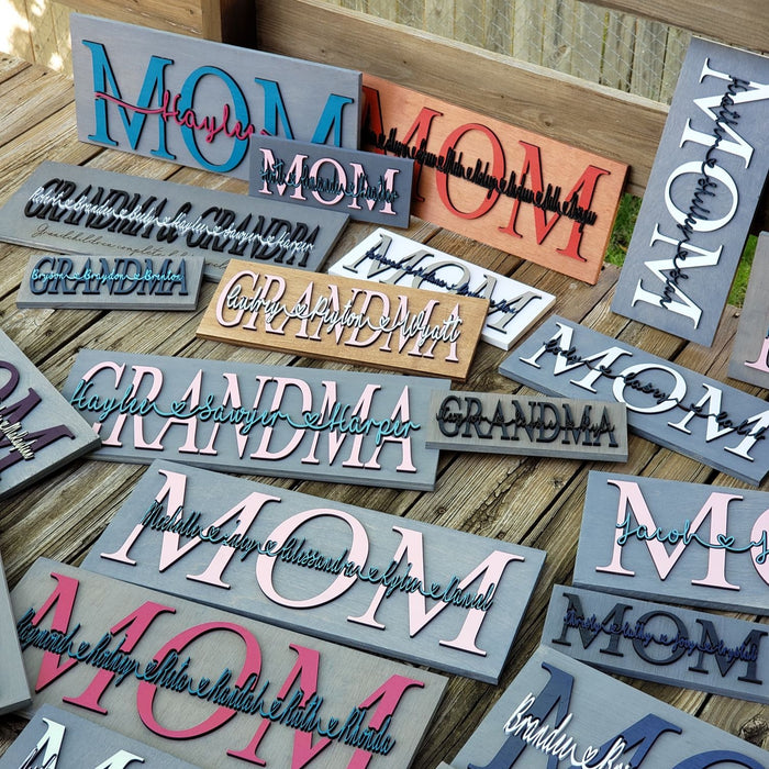 Personalized 3D Family Sign |Father's day - Mother's day sign & gift| - Semper-KIK