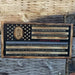 Rustic American Flag, US Carved Flag - Customized Logo, symbol - Department of Corrections - Semper-KIK